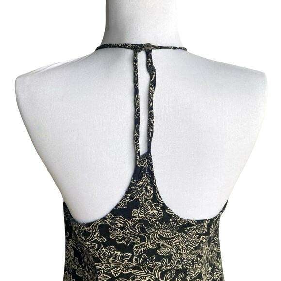 ABERCROMBIE‎ & FITCH Y2K Floral Print High Neck Racerback Midi Dress SZ XS Boho - Picture 5 of 9